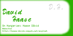 david haase business card